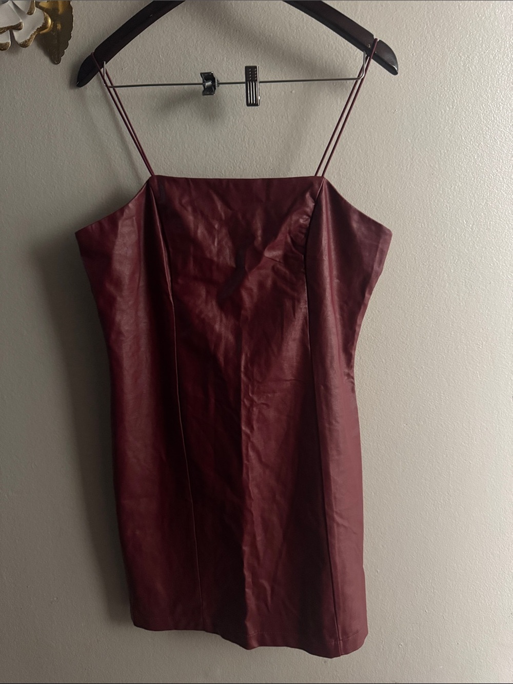 wild fable leather dress Burgundy Faux-Leather Slip salelbs